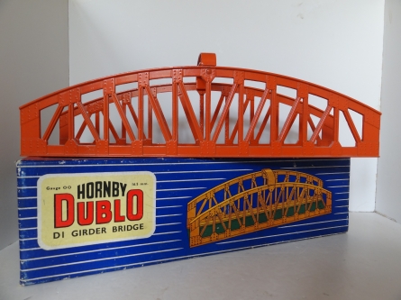 Hornby Dublo Girder Bridge - Orange - For 2/3 Rail - Boxed - Rare