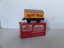 Hornby Dublo 4465 "Saxa" Salt Wagon - Yellow - 248 - 2/3 Rail operation 