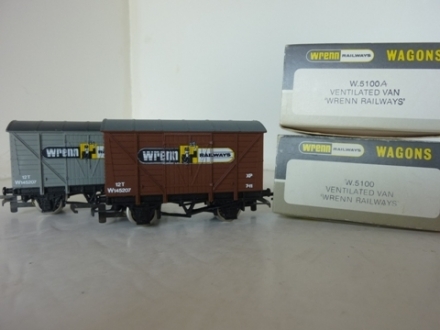Wrenn Railways Brown and Grey Vented Vans - W.5100A/W.5100  